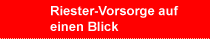 Riester-Vorsorge auf einen Blick